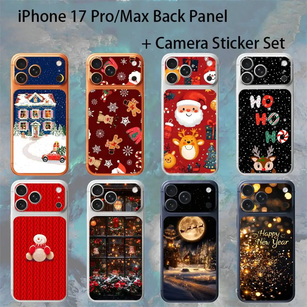 Festive Christmas Tree Graphic For iPhone 18 17proMax/17pro Full Cover Decal Skin Wrap Colorful Rear Protective Sticker Film