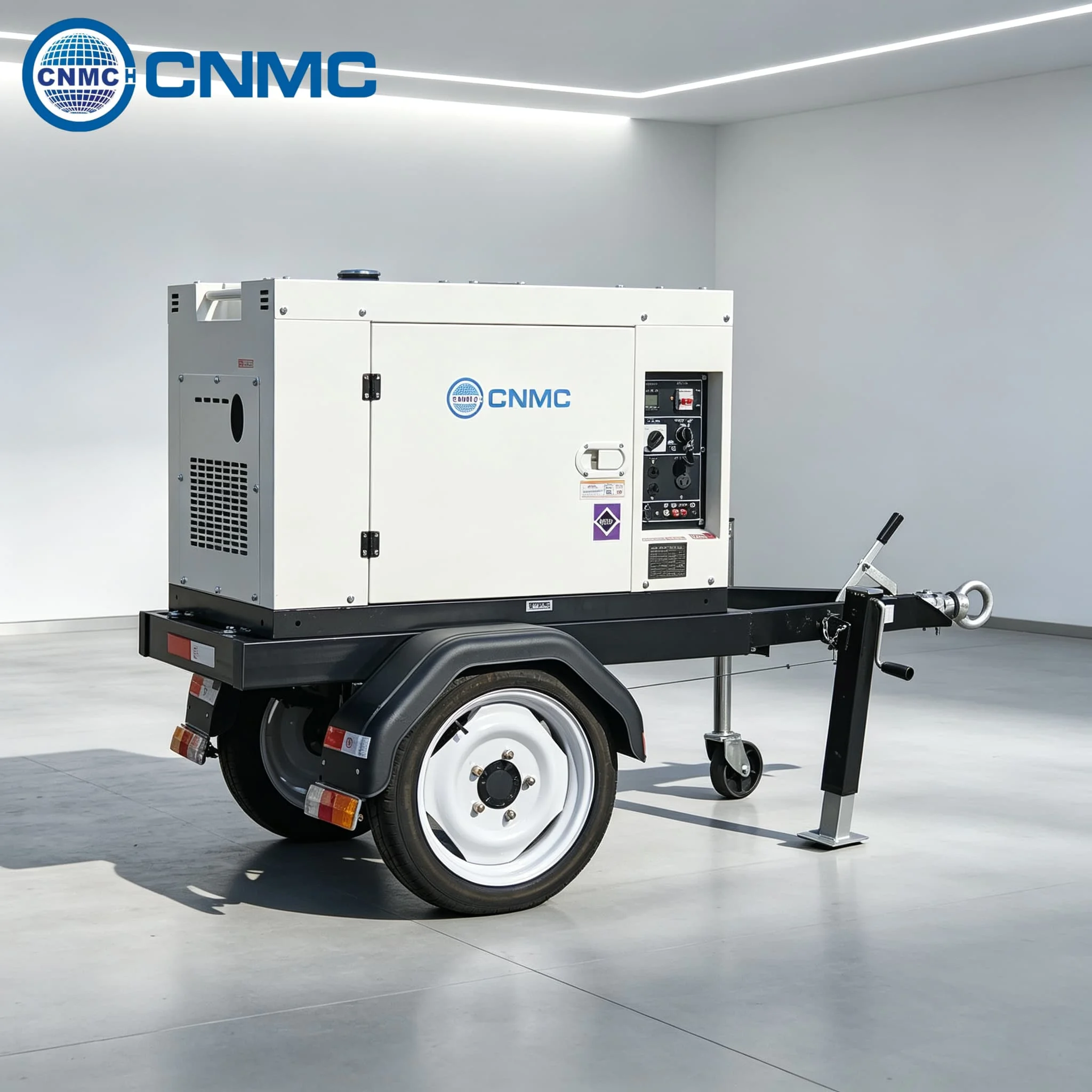 CNMC 6KW 7.5KW 9KW Trailer Type Silent Diesel Generators 220V 380V Electricity Generator CE Certified Made In China
