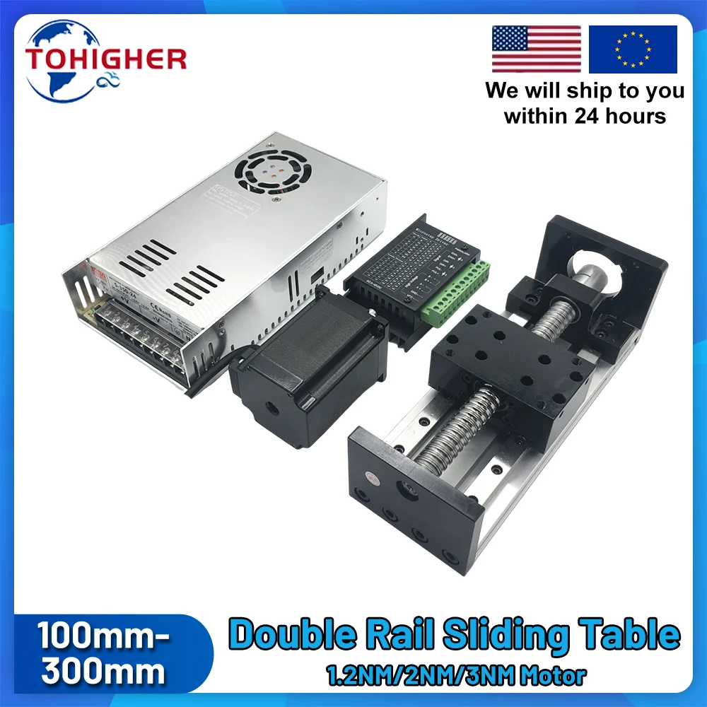 

CNC XYZ Axis Linear Motion Kit with SFU1605 Ball Screw Nema23 Stepper Motor Linear Guide Rail for Precision Slide Table Assembly