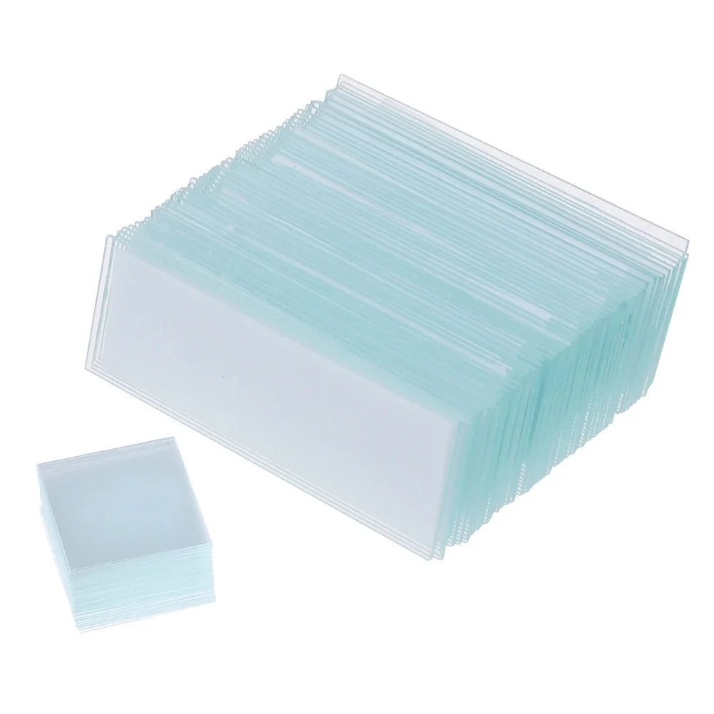 

300Pcs Microscope Accessories Clear Glass Slides with Round Edges Safe Slides and Coverslip for Student Science Fair Projects