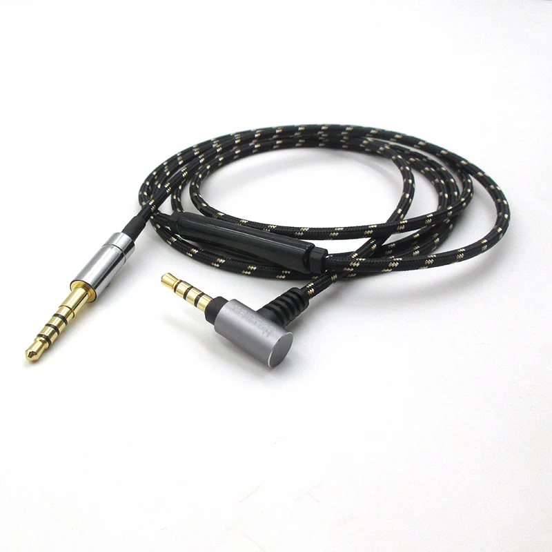 For Denon AH-MM200 MM300 MM400 Earphone Replaceable 3.5mm Nylon Braided Upgrade Cable