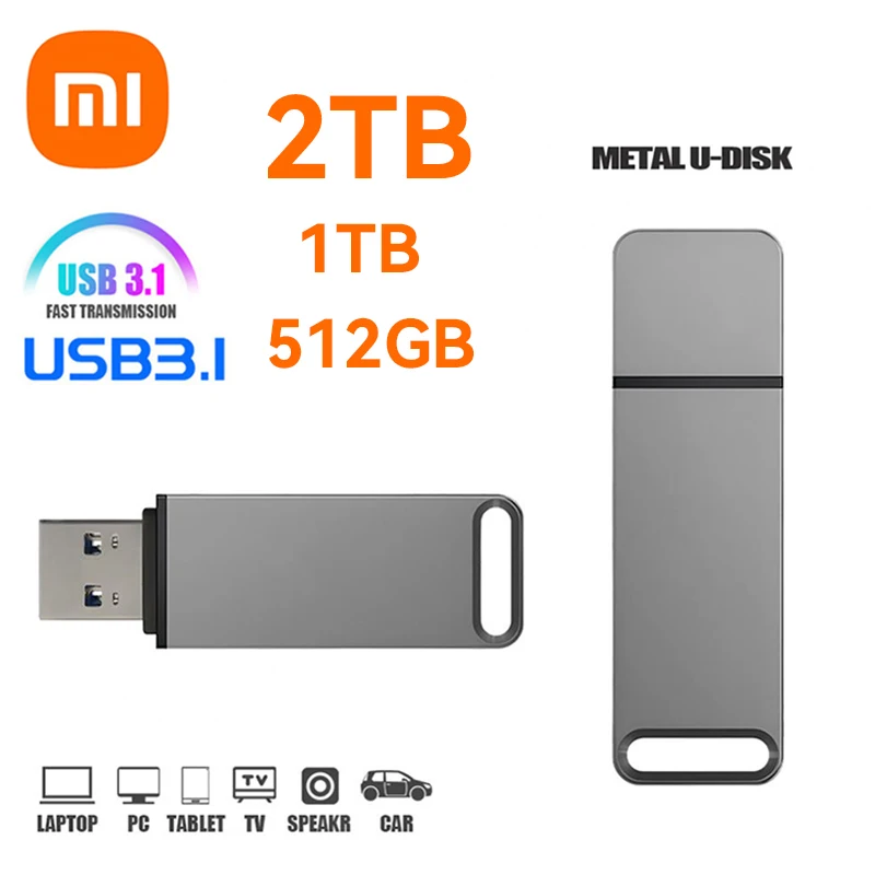 Xiaomi 16TB 2TB USB Metal Flash Drive 8TB Large Capacity Portable Pendrive USB 3.0 High-Speed File Transfer Waterproof U Disk