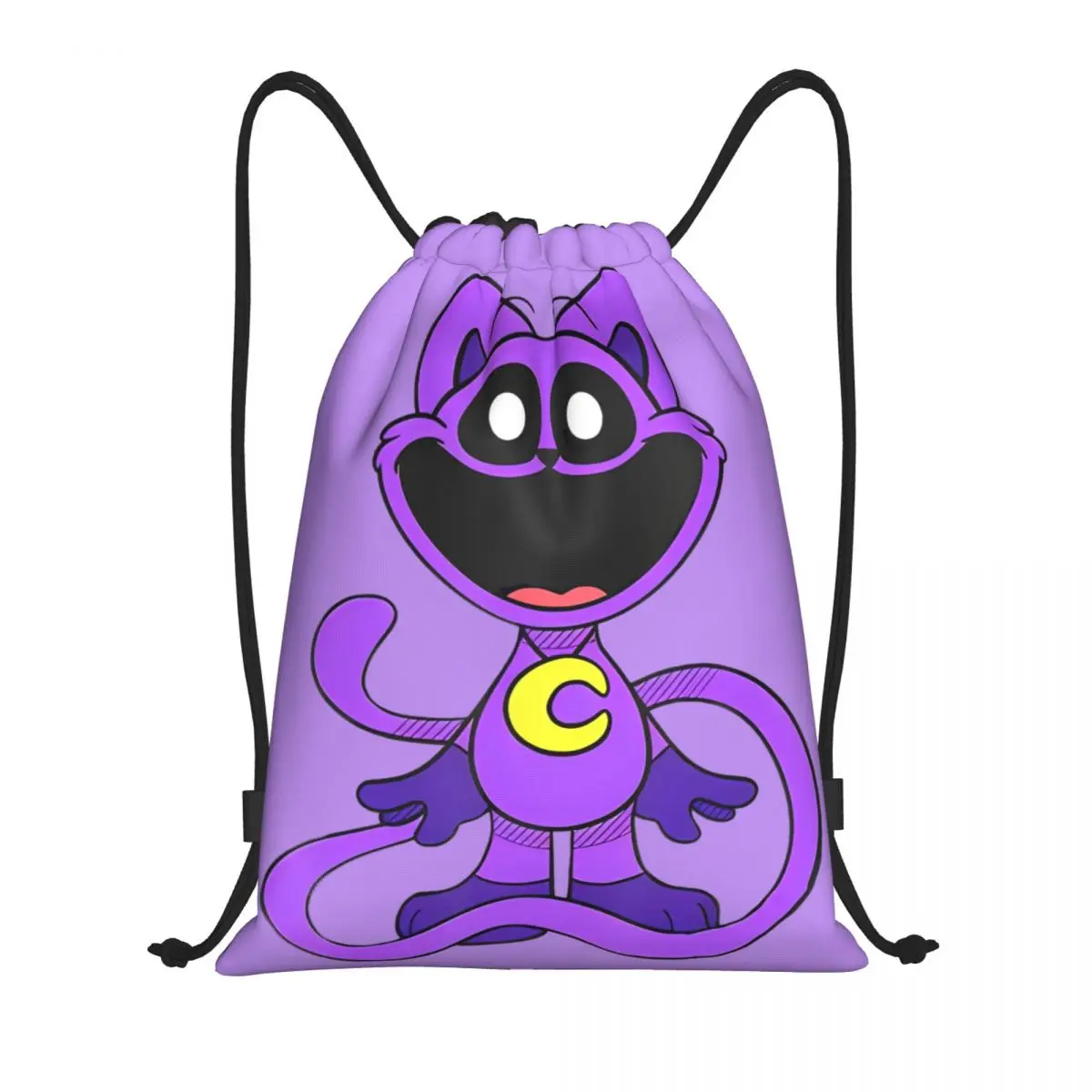 Catnap Smiling Critters Drawstring Bags Sports Backpack Gym Sackpack String Bags for Running