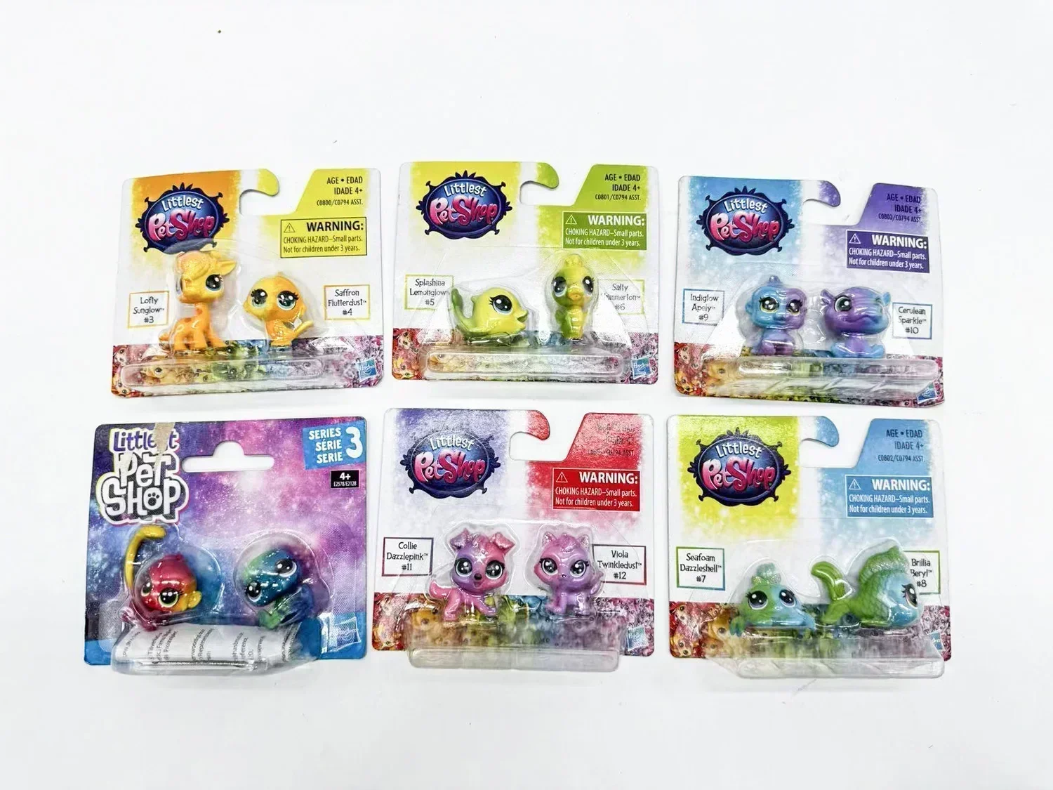 Original Hasbro Littlest Pet Shop Action Figures Cute Cartoon Animal Model Toys Big Eyed Pet Doll Collectible Toys Children Gift