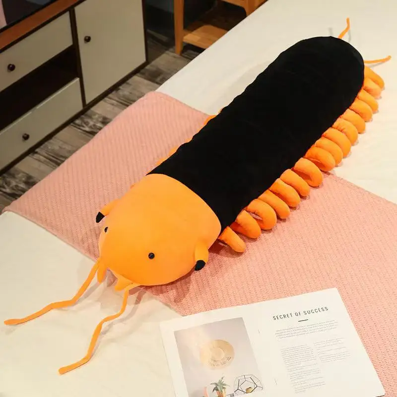 

70/110cm simulation black centipede pillow plush toy animal figurine cartoon anime cute cushion home decoration children's birth