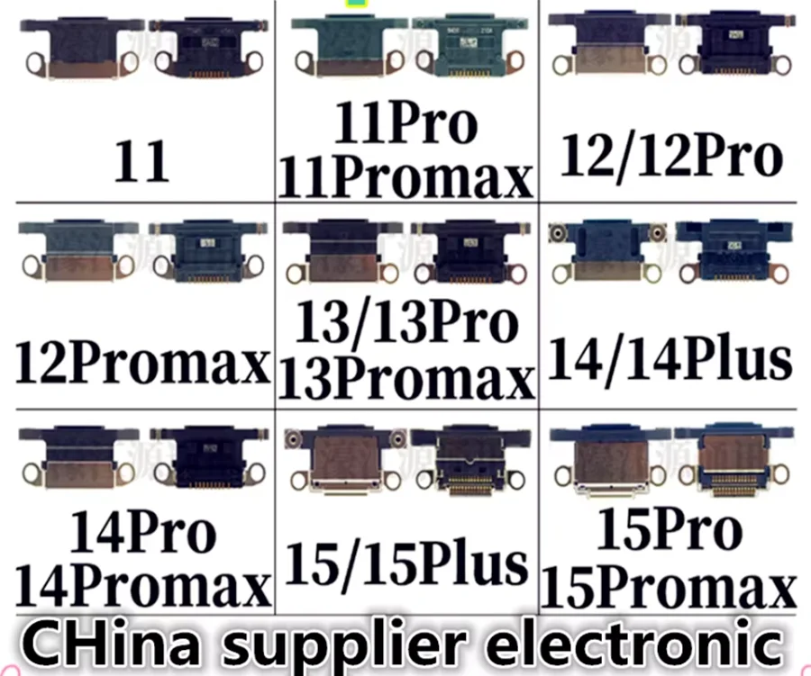 5pcs For iphone 11 12mini 13pro 14PLUS charging cable 15PROMAX Mobile  Built-in tail plug in charging interface