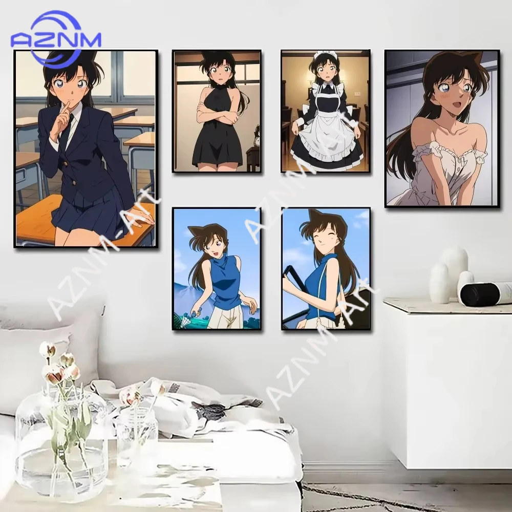 1 Stück, Mouri Ran Anime Name Detective Conan Poster Kunstdruck Bar Wohnzimmer Möbel Dekoration