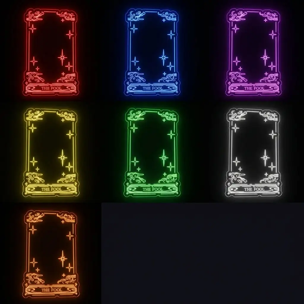 The Fool Tarot RGB LED Neon Sign with Elegant Mirror Backing