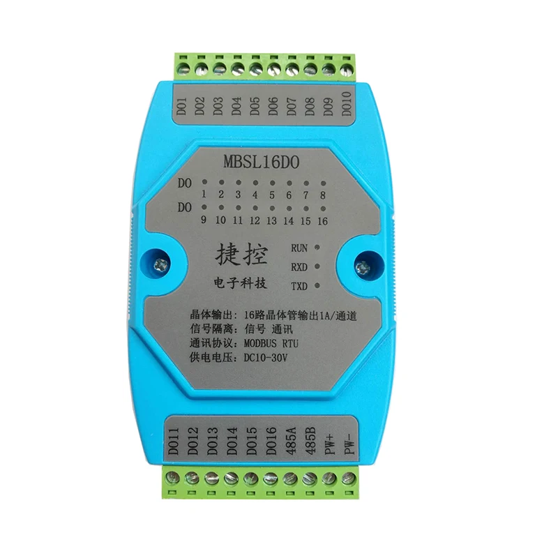 

16-канальное цифровое выходное изолированное реле модуля сбора данных modbus MBSL16DO RS485