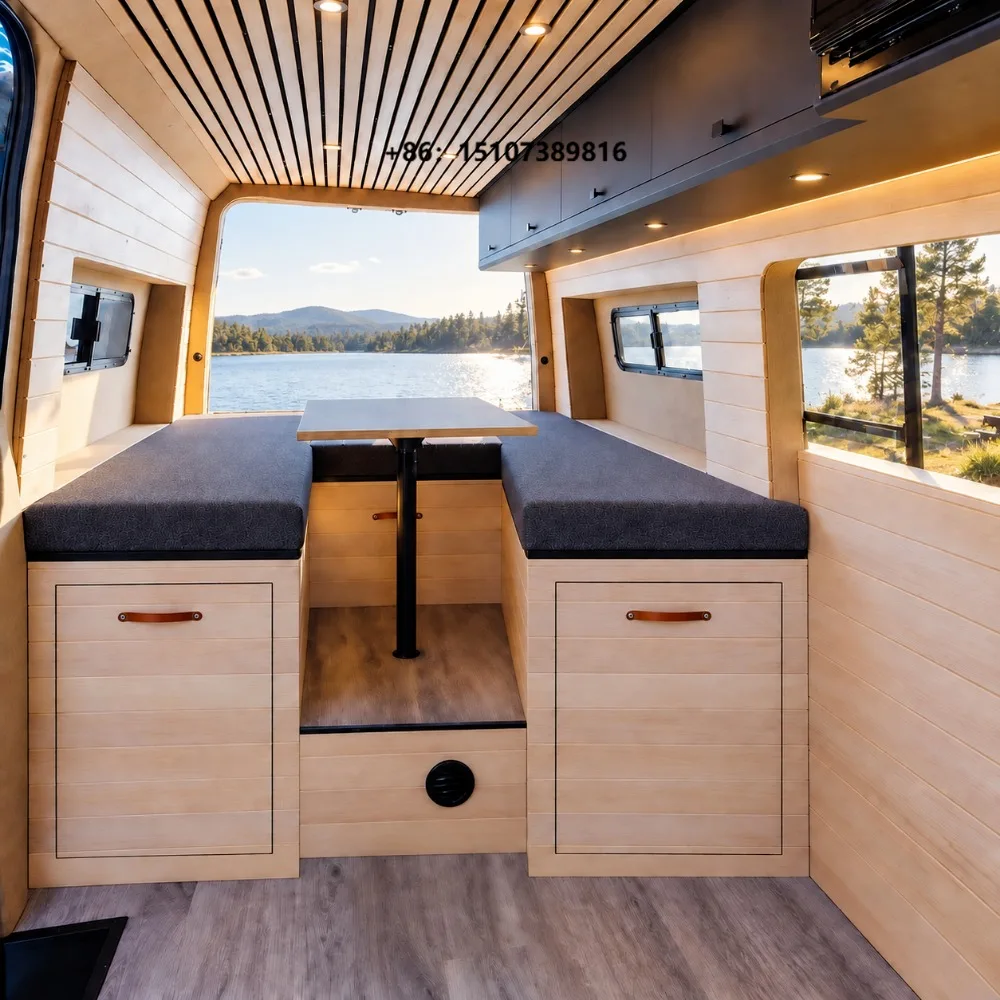 All Aluminum RV Sofa Bed Storage Cabinet with Dining Table for Fireproof Modular Camper Interior System
