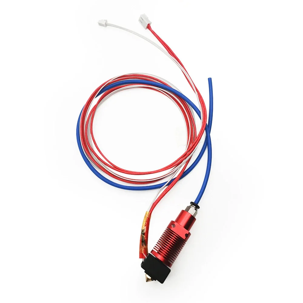 

Детали 3D-принтера CR-10S Pro Hotend CR-10s Pro V2 Hotend с алюминиевым нагревательным блоком, сопло 0,4 мм MK8, черный силиконовый рукав