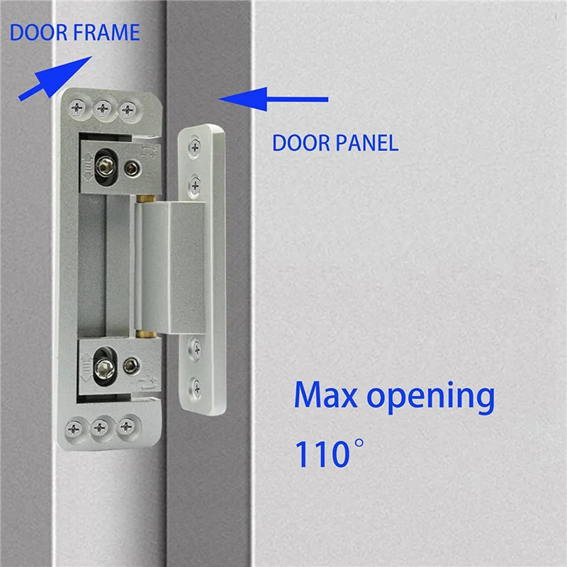 

ABUH- Door Hinges,4Packs Adjustable Door Hinges,110Lbs Load-Bearing,Heavy Duty Concealed Hinges For Secret Door