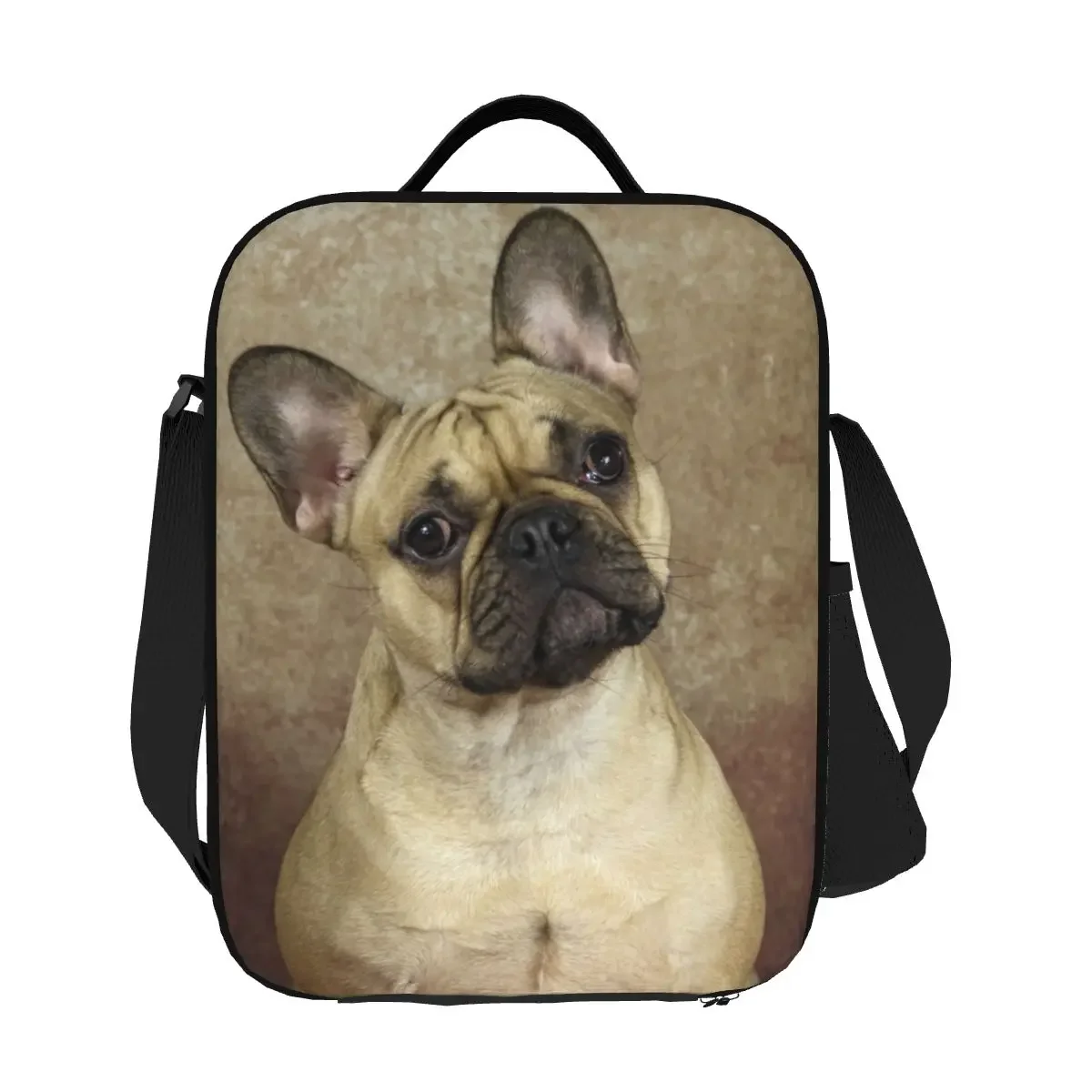 French Bulldog Resuable Lunch Box for Women Waterproof Pet Dog Cooler Thermal Food Insulated Lunch Bag Office Work