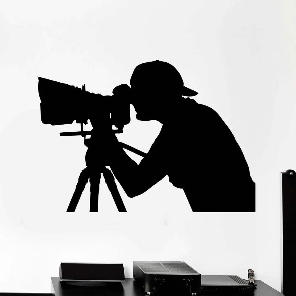 Vinyl Wall Decal Photographer Photo Art Studio Camera Wall Stickers Photography Wall Decor Home Bedroom Decor Wallpaper B456