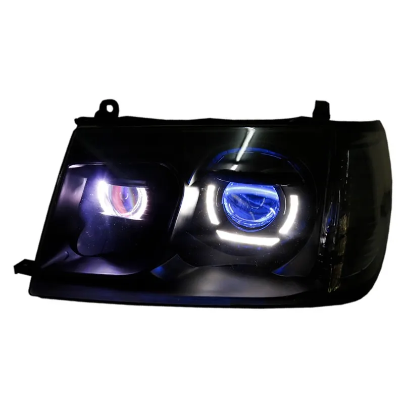 Customized Full LED Headlights For Toyota LC100 Bi-xenon Projector Lens Front Lamps With DRL