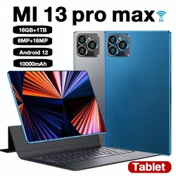 2024 New Original Mi 13promax Tablet 16GB+1TB 10.1inch FHD+ snapdragon870 Tablets Android Tablets 5G Dual SIM Card Wifi PC Tab