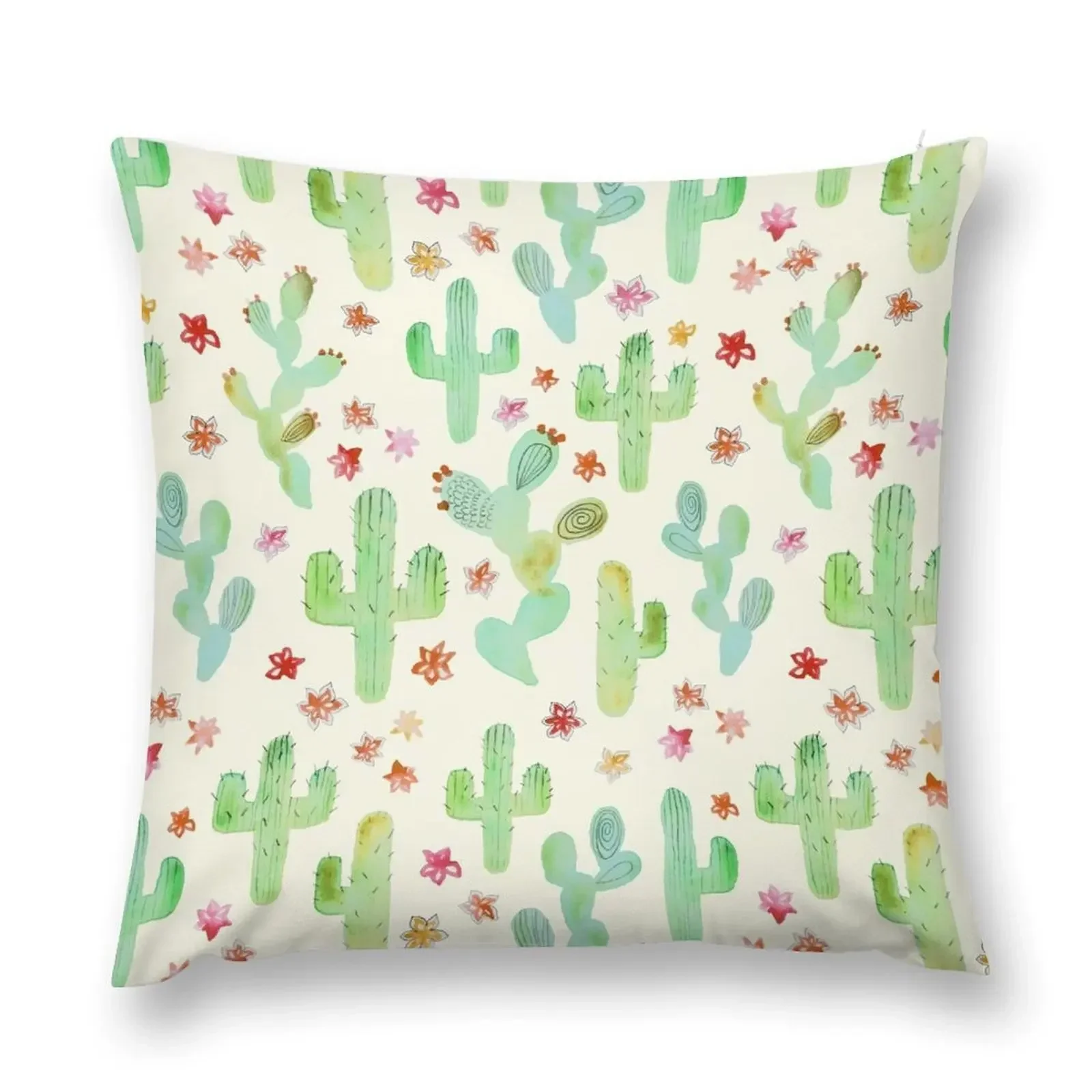

Watercolor Cacti Throw Pillow home decor items Couch Cushions Luxury Cushion Cover Luxury Pillow Cover pillow