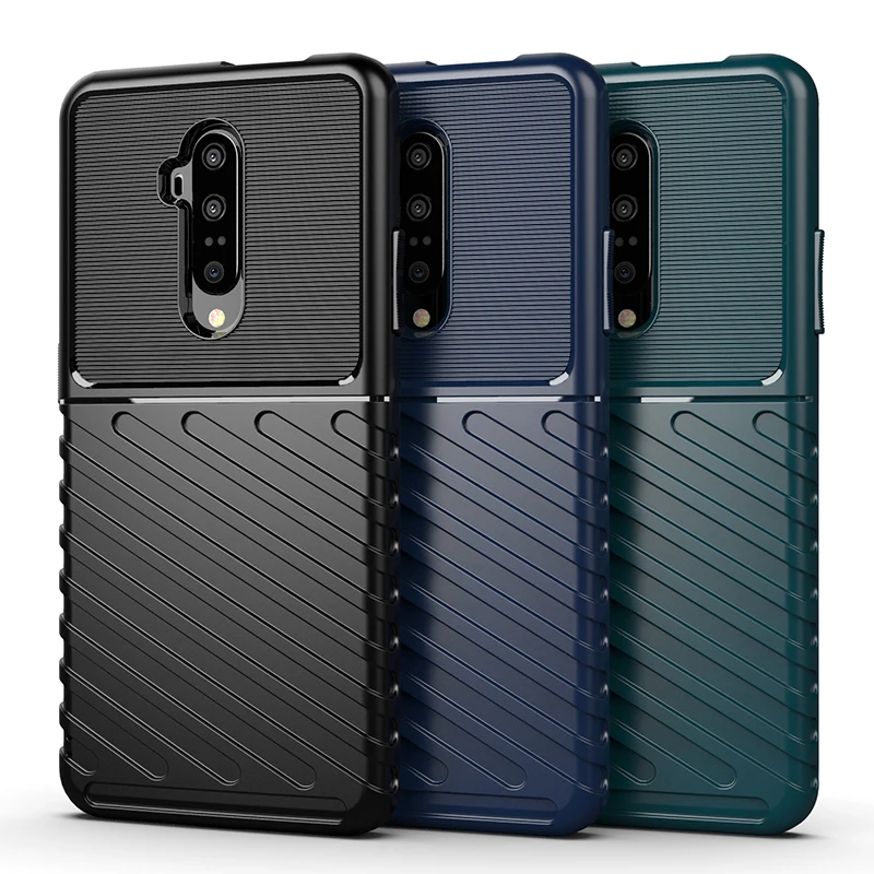 Brushed Shockproof Matte Case For Oneplus 7T Pro 1+7t pro Back Phone Cover for One plus 7t pro Soft Silicone Case Coque Fundas