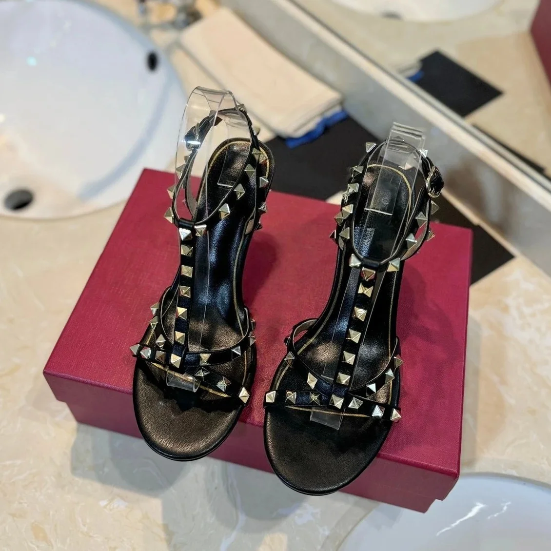 2026 New Arrival Sexy Patent Letaher Open-Toe Super High Heel Slingback Woman Sandals Stiletto Ladies Wedding Zapatos De Mujer