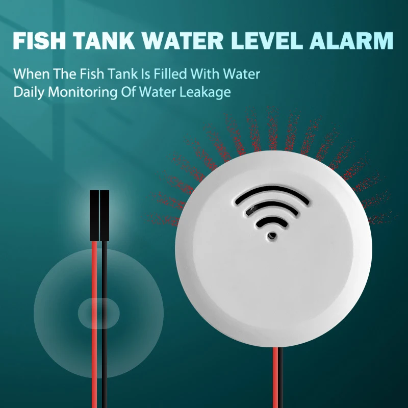 Fish Tank Water Level Alarm, Immersion Detector for Home Aquarium/Pool/Water Tank Overflow & Full Water Sensor