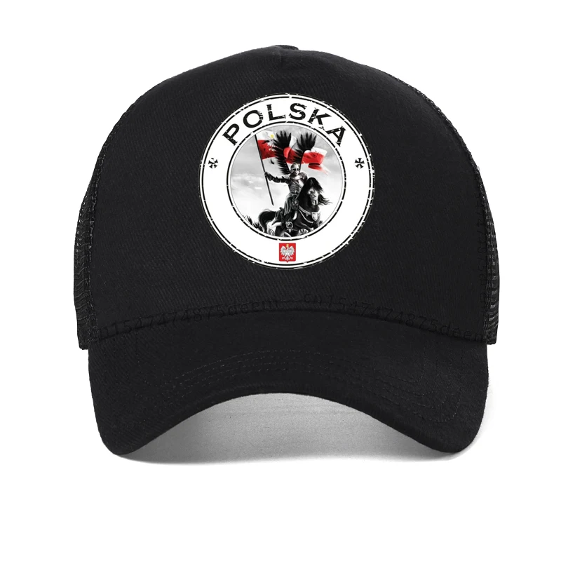 Berretto da Baseball da uomo con grafica bandiera della polonia stampato in 3D estate Casual polonia Polska Husarz cappello Cool Summer Mesh Trucker