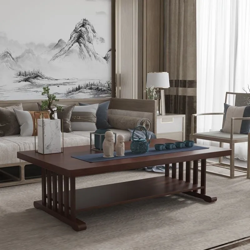 Solid wood coffee table, living room, small apartment kung fu tea , balcony coffee  small tea table, low table