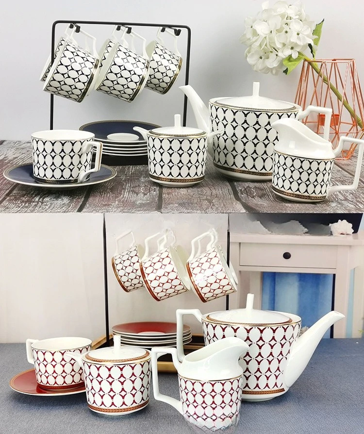 European afternoon tea tea set  household coffee pot  coffee cup  bone