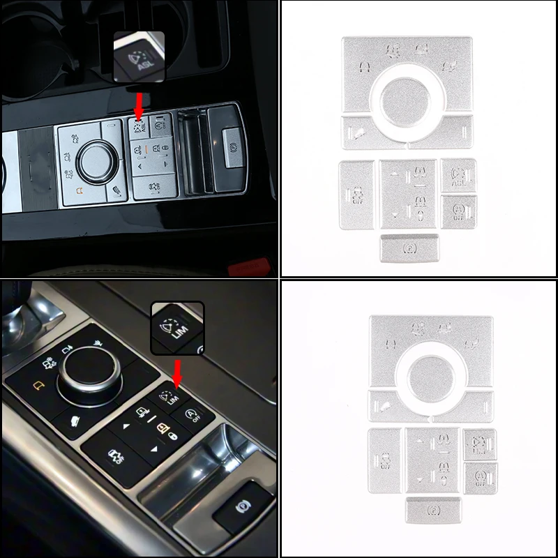 

Для Land Rover Range Rover Sport RR Sport L494 2014 2015 2016 2017, кнопка режима центральной консоли автомобиля из сплава, накладка с блестками