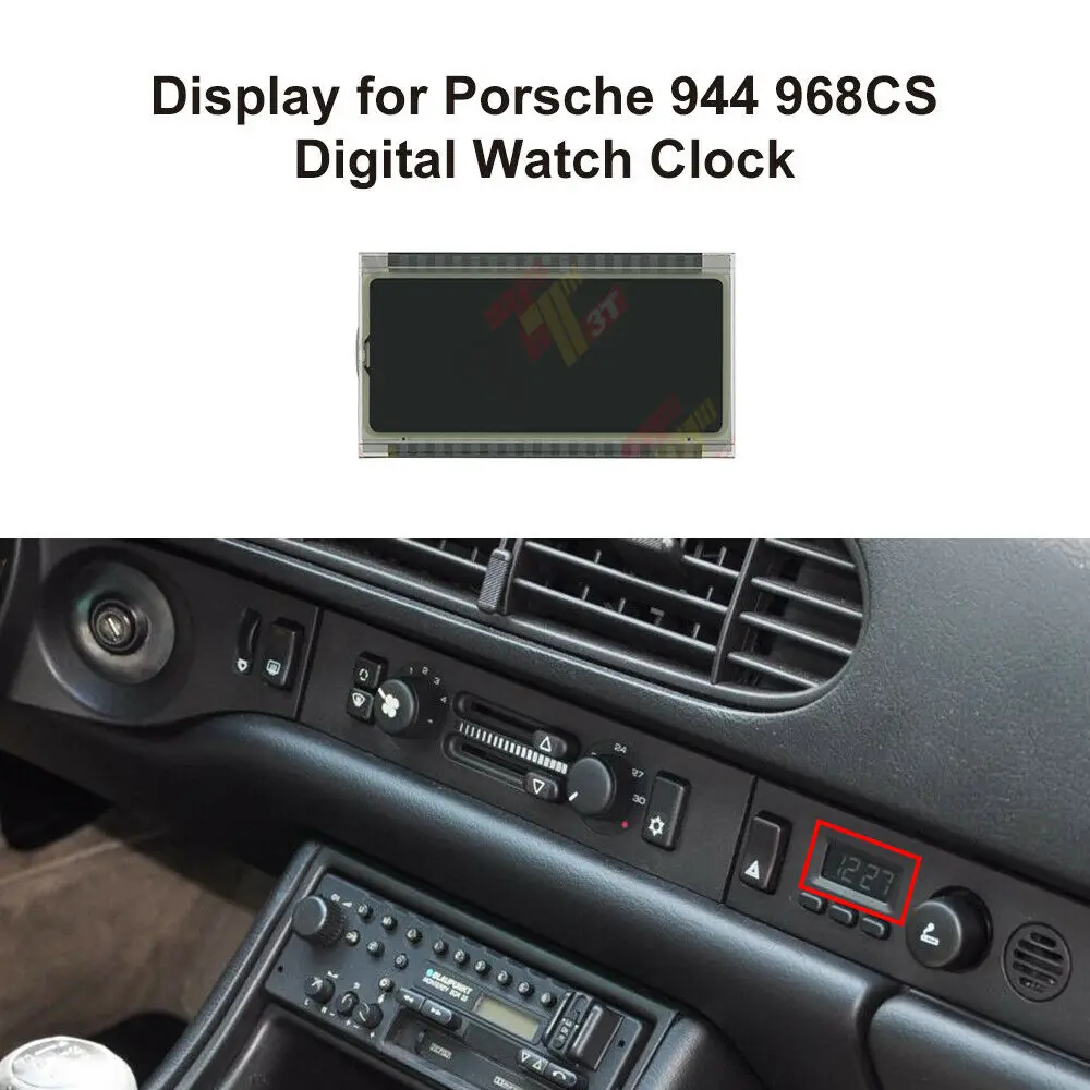 Dashboard LCD Display for Porsche 944 968 CS Digital Watch Clock