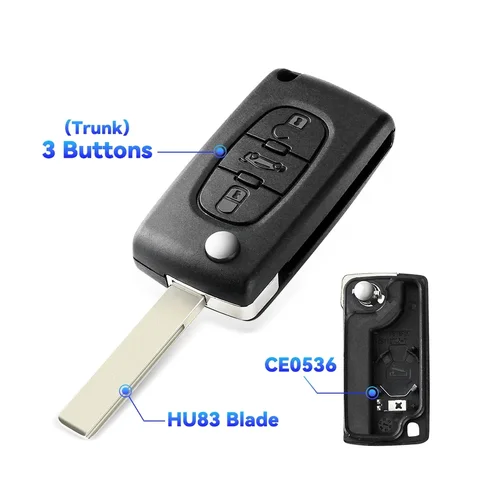 KEYYOU 1 шт. новый автомобильный ключ для Peugeot 206 408 1/2/3/4/5/6/807 Partner для Citroen C1/2/3/4/5/6/7/8 Xsara Picasso CE0523/36