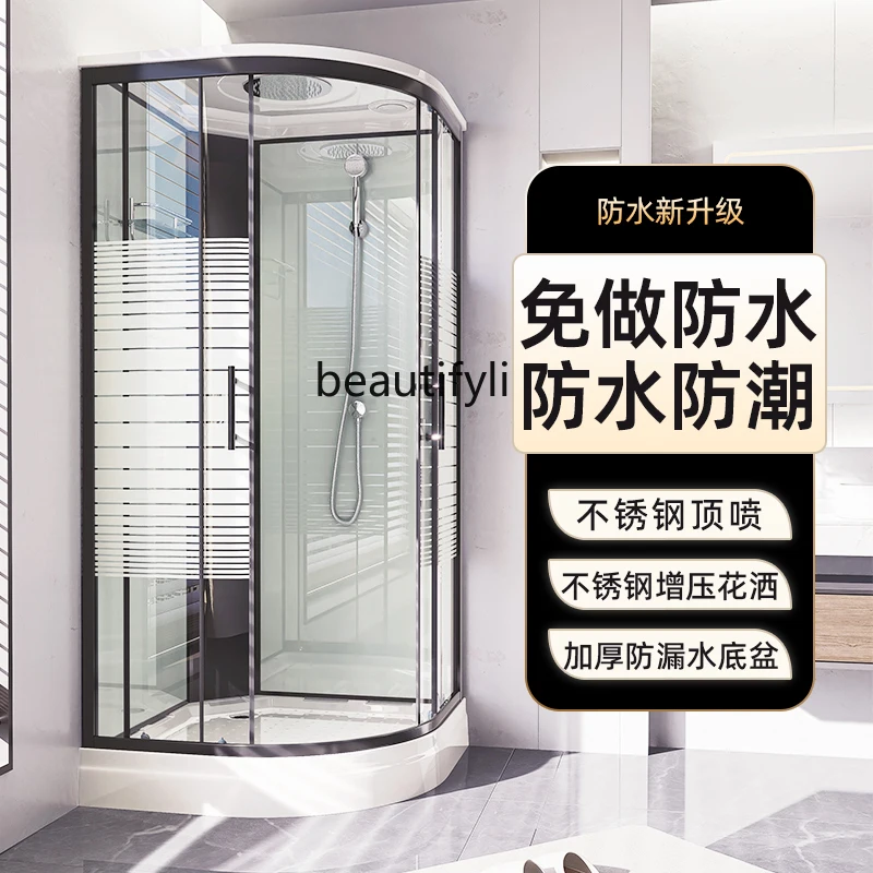 Bathroom semicircle the elderly shower room indoor corner, family shower room overall base