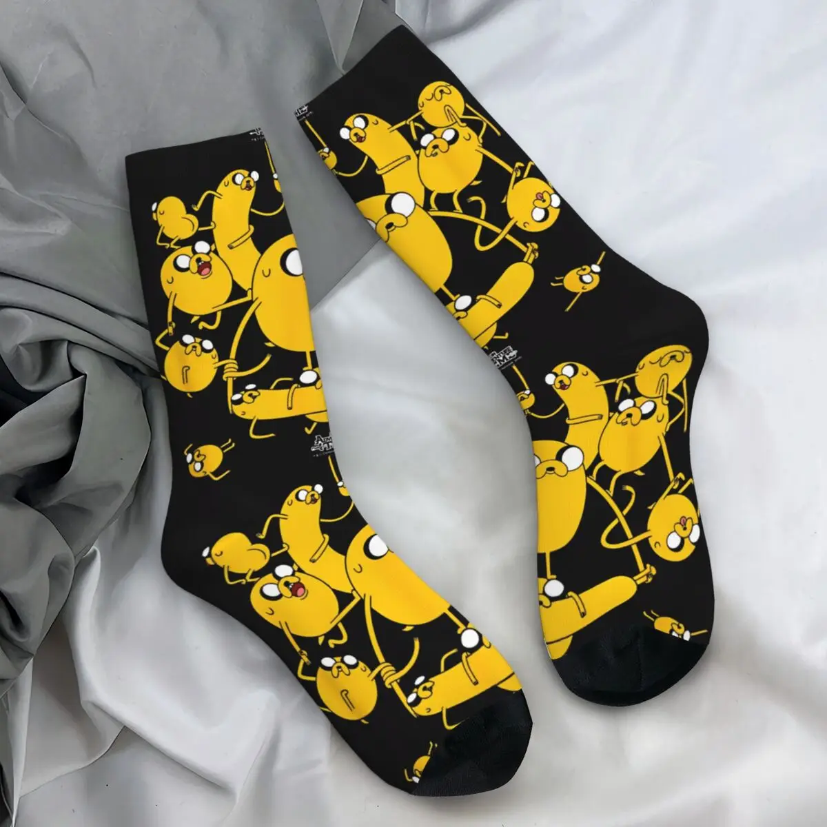 Adventure Time Stockings Multiple Jakes Design Trendy Socks Autumn Anti Skid Socks Men Outdoor Soft Breathable Socks