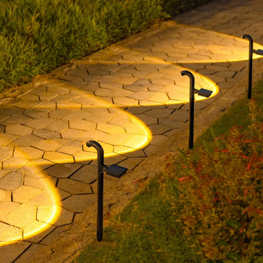 4/6PCS 3000k Led Solar Lawn Lights Outdoor Lamp Garden Courtyard For Walkway Path Villa Landscape Projection Solar Path Light