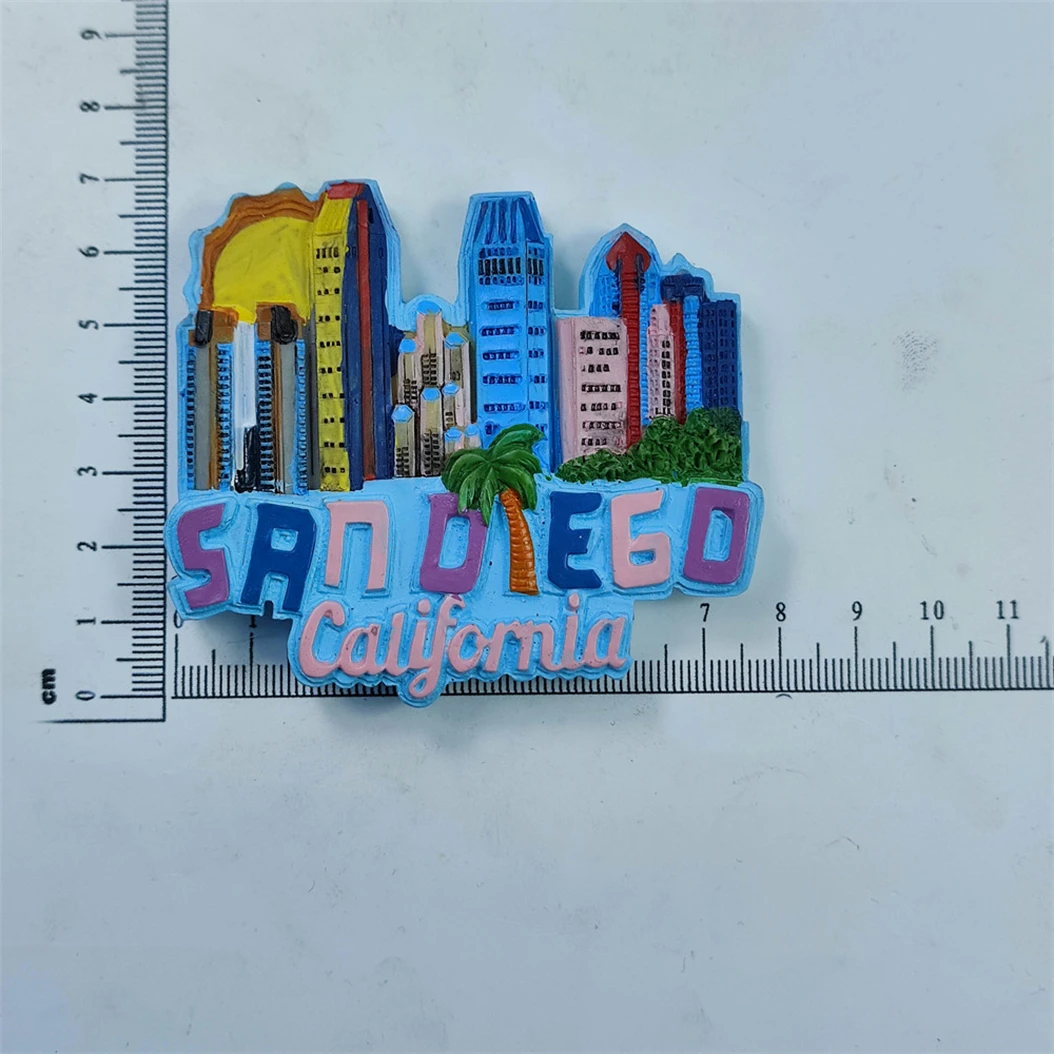 San Diego California USA 3D Fridge Magnet Souvenir Gift,Resin Handmade Refrigerator Magnet Home & Kitchen Decoration Collection