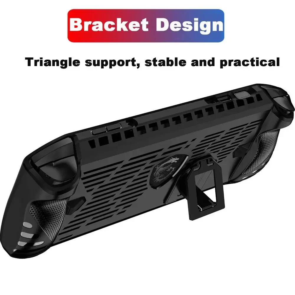 Voor MSI Claw Handheld Console Zachte TPU-beschermhoes Standaard Schokbestendig Antikras Ergonomische grip Volledige dekking Duurzame schaal