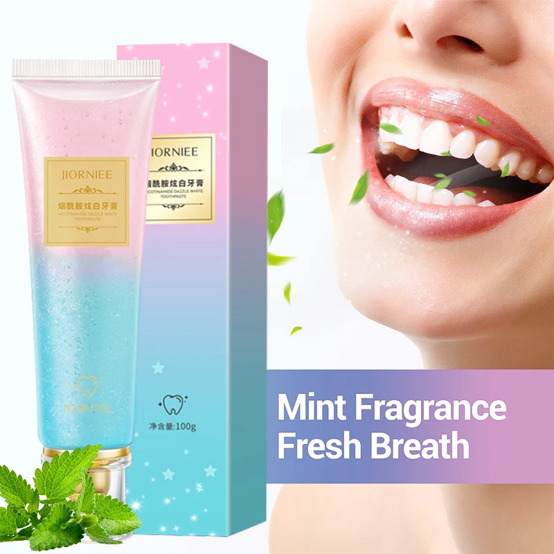 

100g Niacinamide Whitening Toothpaste Refreshing Clean Teeth For Men And Women Fresh Breath Toothpaste To Remove Tooth Stains
