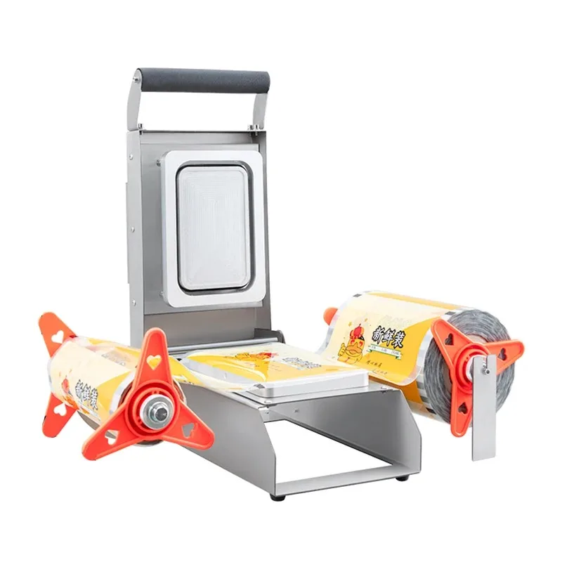 Manual fresh-keeping box sealing machine One-time quick packing week Cooked seafood packing machine Commercial plastic bowl pack