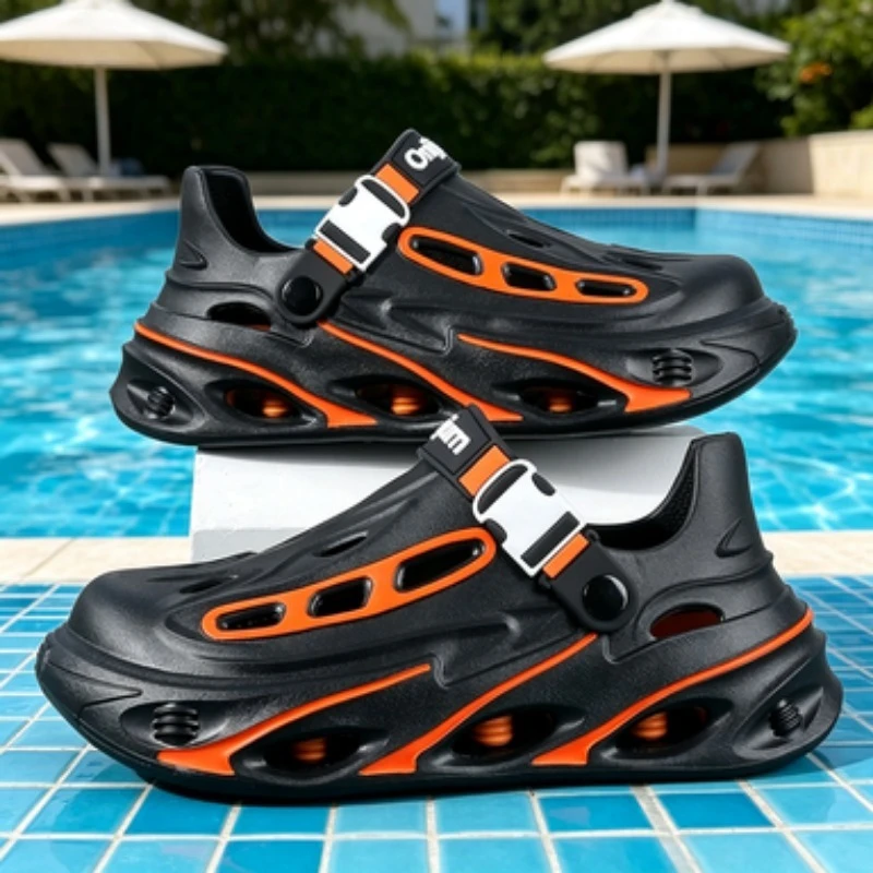 

Summer New Men's Outdoor Clogs Beach Sandals Sport Breathable Slippers Slides Men Casual Garden Shoes Hiking Men Outdoor Sandals