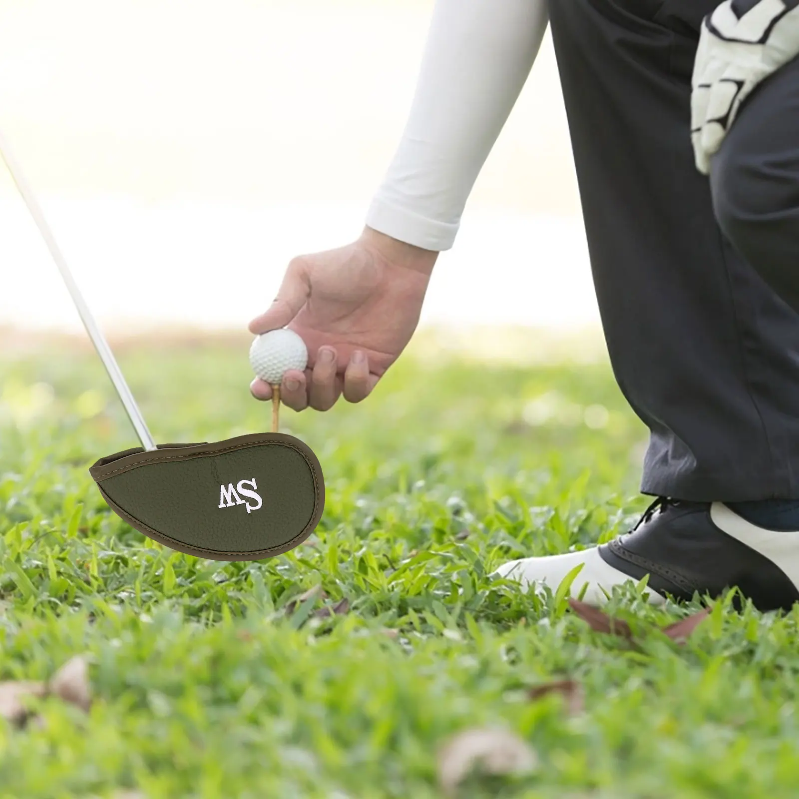 

12 Pcs Golf Cover Club Covers Reusable Fake Iron Protective Case Protectors Pu Head for Clubs Putter Irons