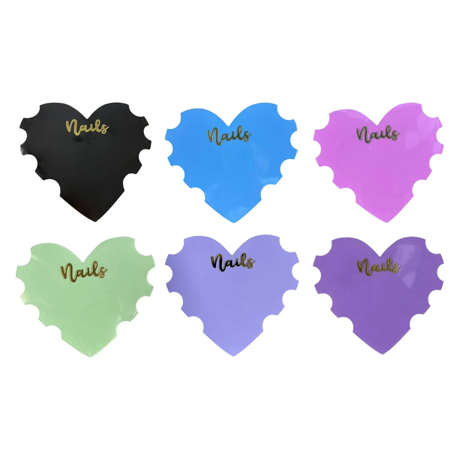 Heart Nail Art Display Card Acrylic Manicure Picture Prop Professional Stand Nail Decoration for Nail Techs