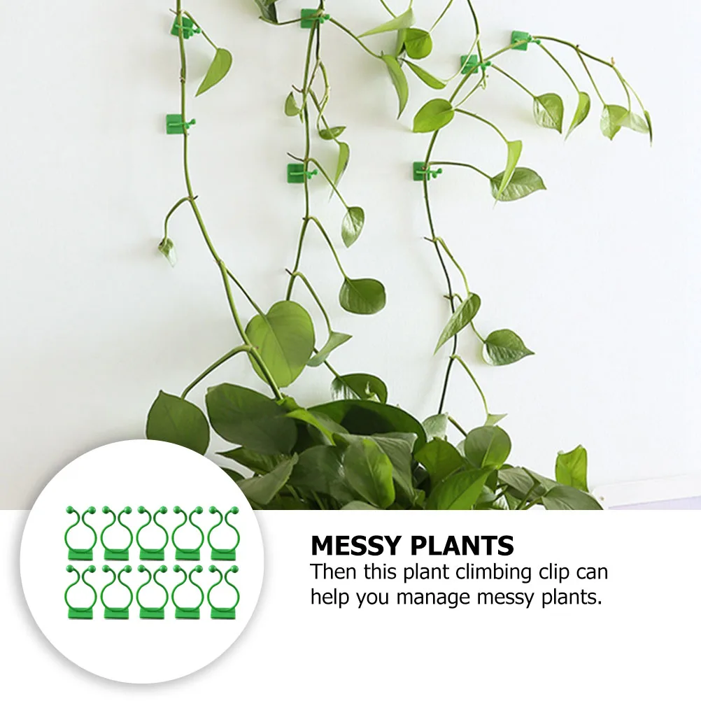 

10 Pcs Plant Climbing Clips Durable ABS Strong Adhesive Wall Vine Fixtures Self Adhesive Hooks Wire Holders Gardening