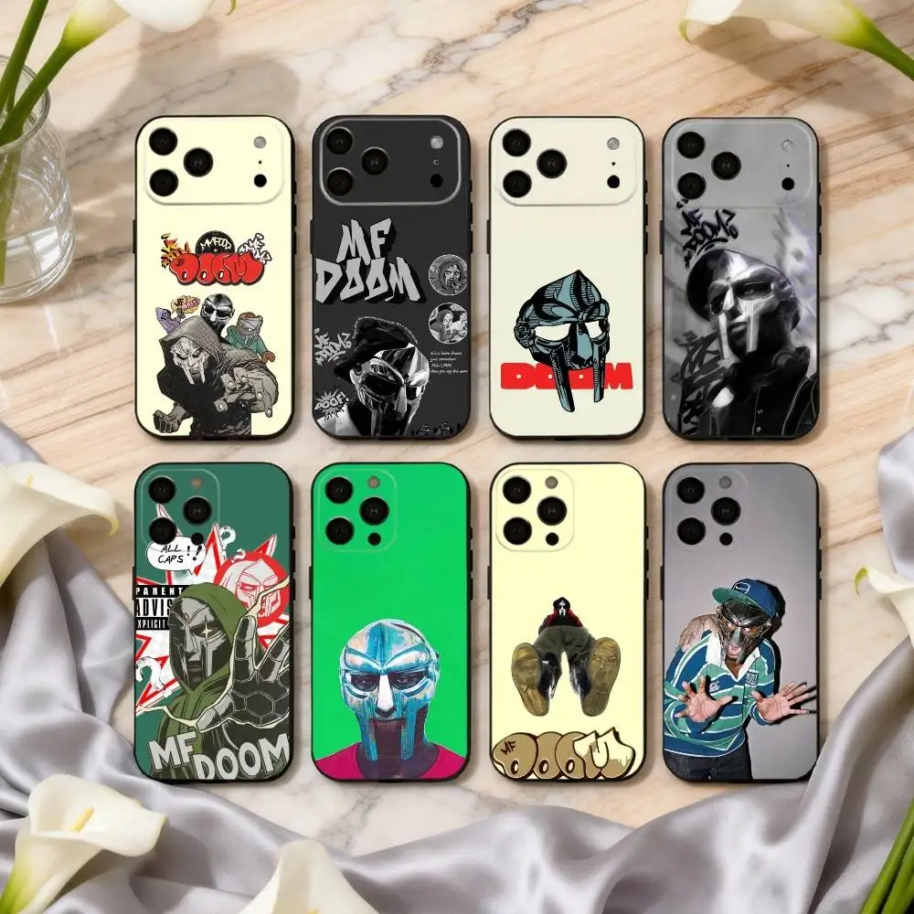 

M-MF-DOOMs-RapperS Phone Case For iPhone 17,16,15,14,13,12,11 Plus,Pro Max,XS,Soft Silicone Black Cover