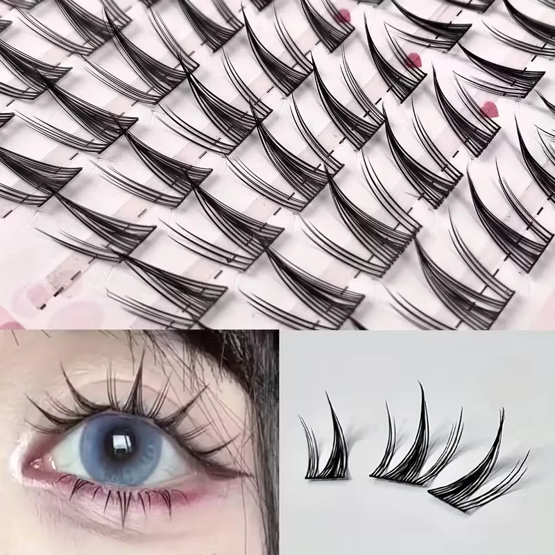 Pestañas postizas de aspecto natural estilo anime para DIY extensión de pestañas - 104 piezas, largos mixtos 6-15mm para cosplay, curvatura C 2