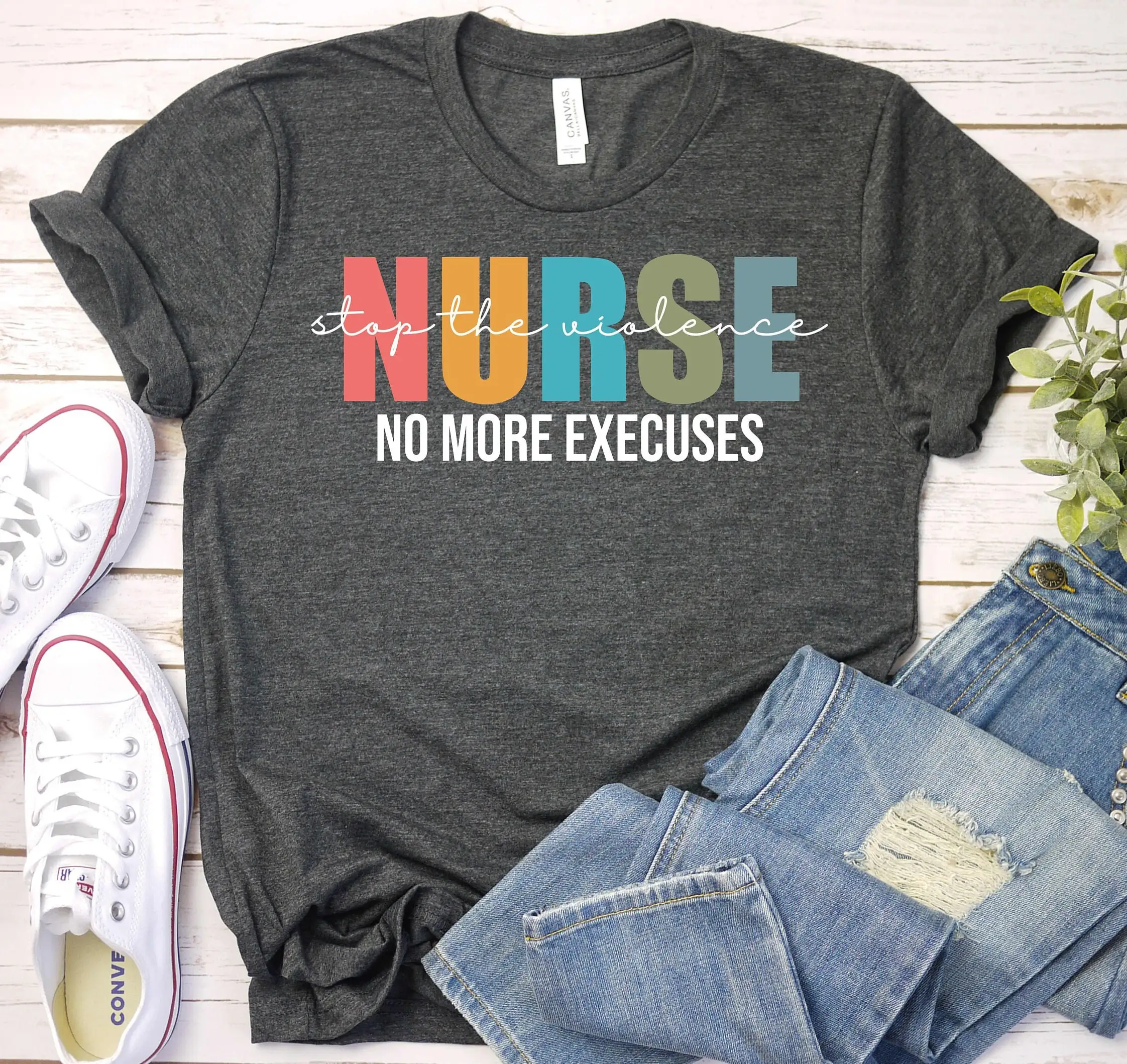 End Nurse Violence T Shirt Rn Cna Week Advocate Stop The