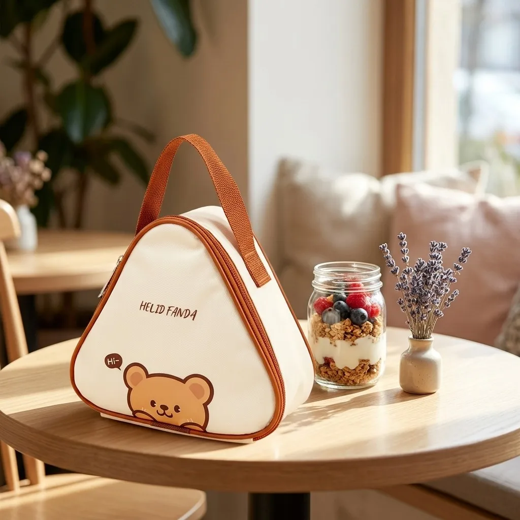 Mini Cartoon Oxford Thermal Lunch Box Bag Portable Reusable Picnic Cooler Bag Outdoor Insulated Bento Bag For Kids Students