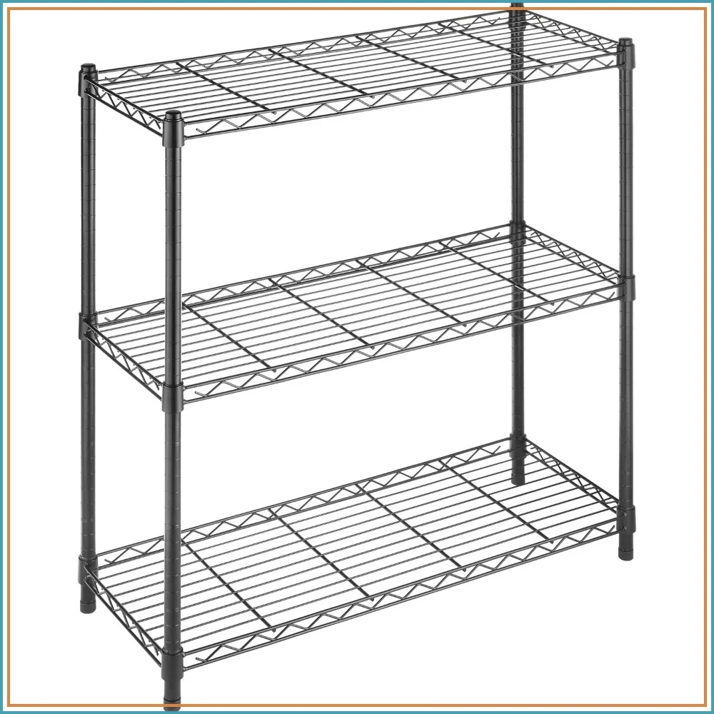 

Heavy Duty 3-Tier Storage Shelves, 400 lbs Per Shelf, Adjustable, Easy Assembly, 36"L x 14"W x 36"H, Black