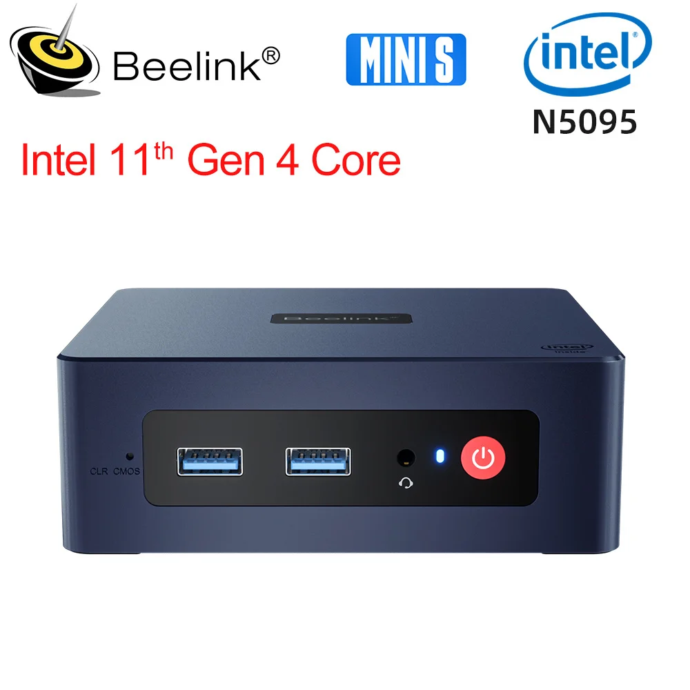 Beelink U59 Windows 11 PC Mini Intel Generasi 11 N5095 DDR4 16GB 512GB 8GB 256GB SSD 5.8G Dual Wifi BT4.0 1000M LAN Komputer Mini