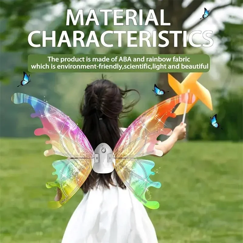 عيد الميلاد LED تضيء أجنحة الفراشة الملونة متوهجة أجنحة الفراشة عيد الميلاد الديكور عطلة هدية الجدة الإضاءة الطرف