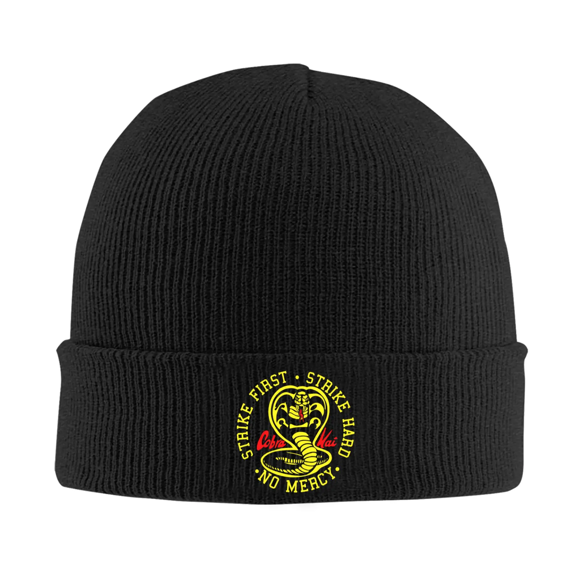 Custom Cobraed Film Tv Bonnet Hats  Street Knitting Hat For Men Women Warm Winter  Karate Skullies Beanies Caps