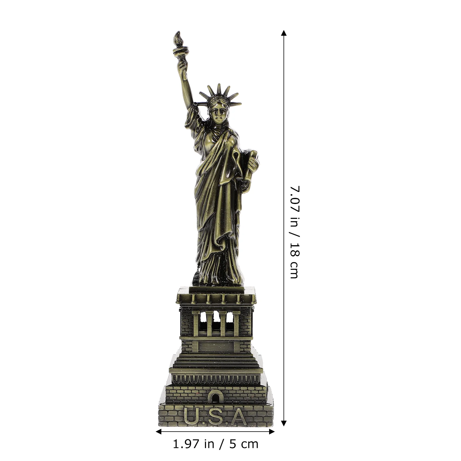 Liberty Statue Gold Decor European Style New York City Island Collection Vintage